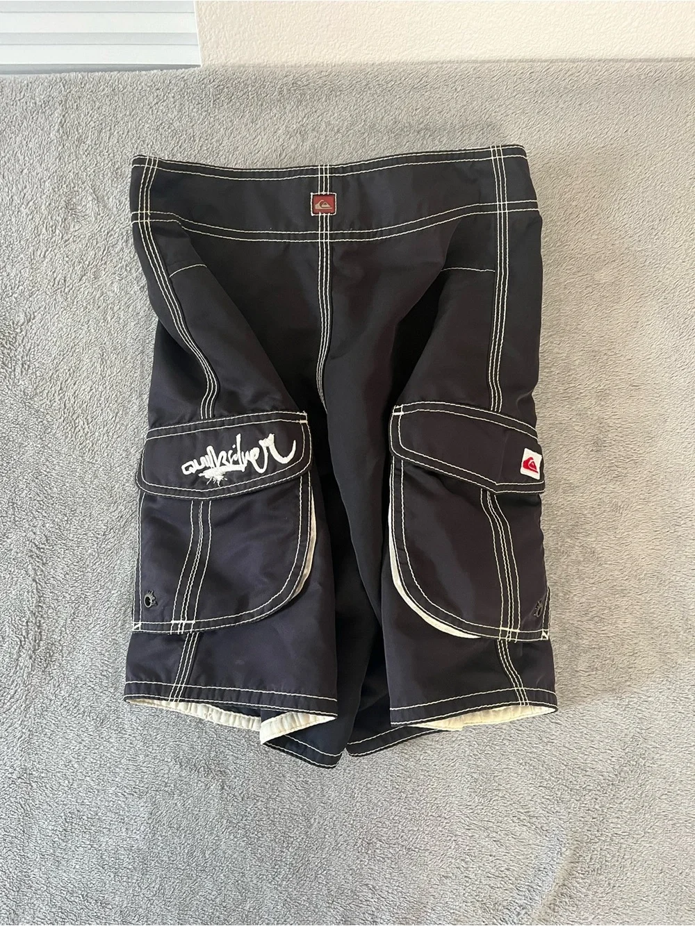 Quiksilver Kids’ Black Boardshorts with Contrast Stitching